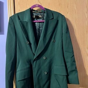 Escada Green Double-Breasted Blazer